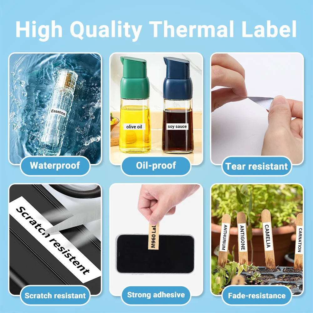 Zodzi Q30 Label Printer Mini Printer Pocket Thermal Label Maker Wireless Sticker Pocket Portable Printer Various Label Paper
