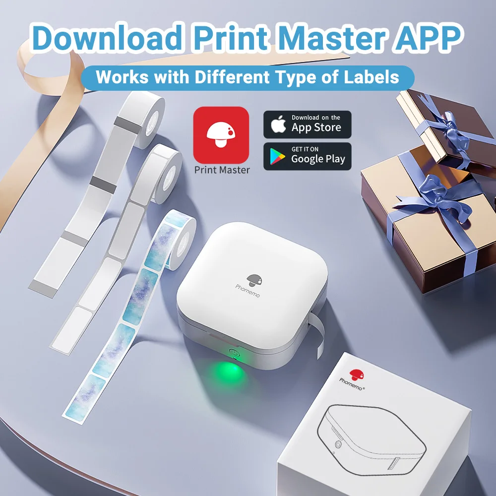 Zodzi Q30 Label Printer Mini Printer Pocket Thermal Label Maker Wireless Sticker Pocket Portable Printer Various Label Paper