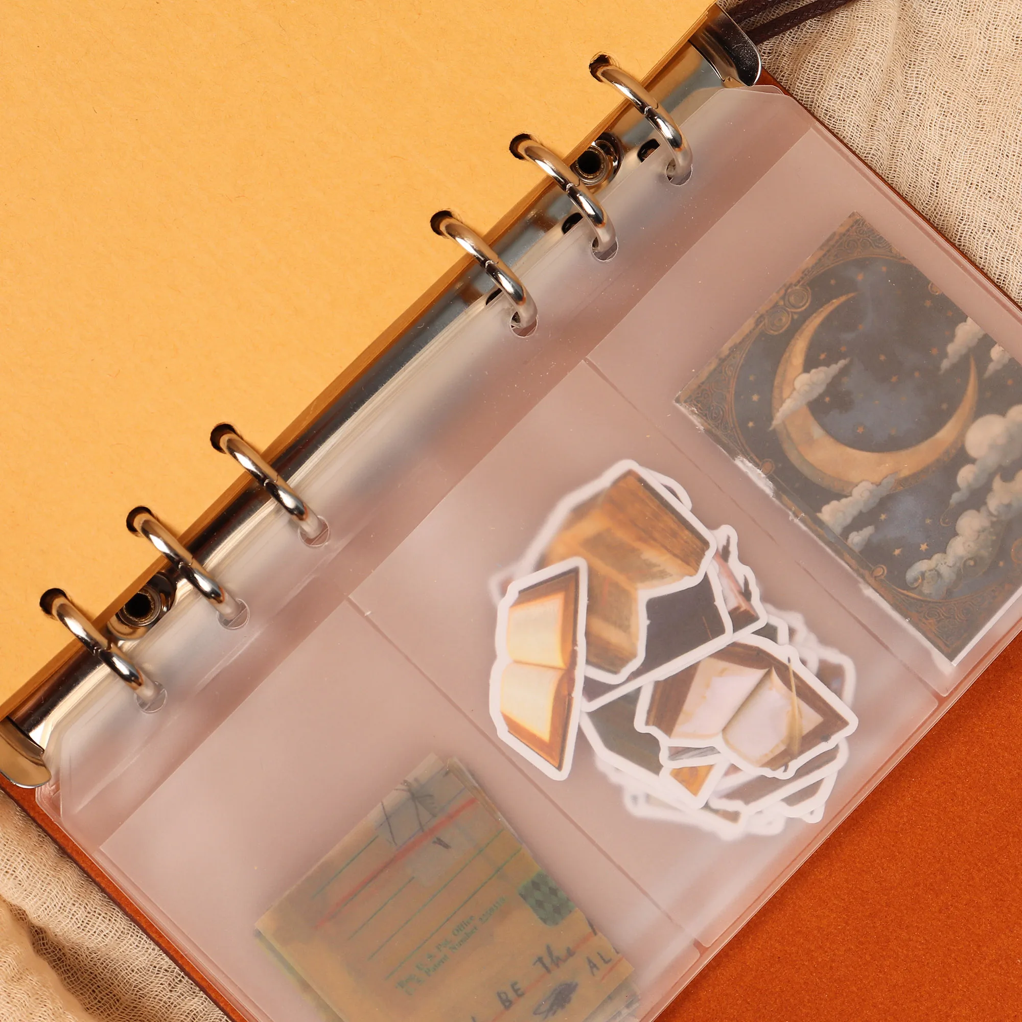 Cowhide Leather Journal — Waterproof Vintage with 2 Sticker Sheets - Image 5