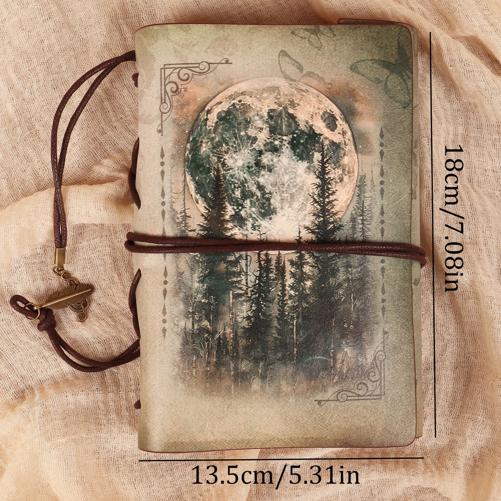 Cowhide Leather Journal — Waterproof Vintage with 2 Sticker Sheets - Image 2