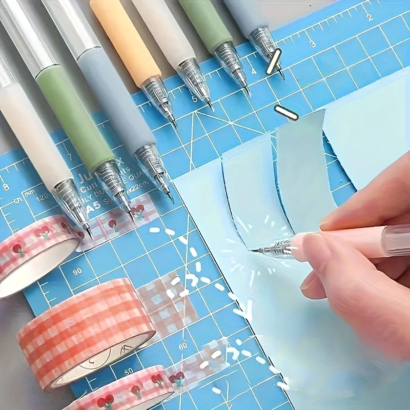 1/6 Pcs Retractable Handmade Pen-Style Engraving & Paper Knife - Precision Cutting Tool, Sleek Compact Lightweight Stationery