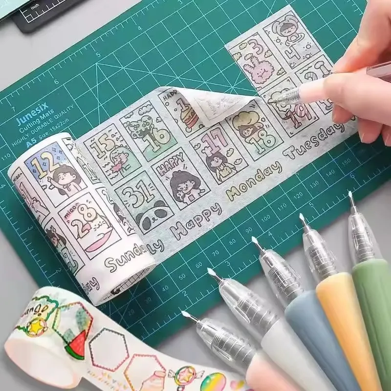 1/6 Pcs Retractable Handmade Pen-Style Engraving & Paper Knife - Precision Cutting Tool, Sleek Compact Lightweight Stationery