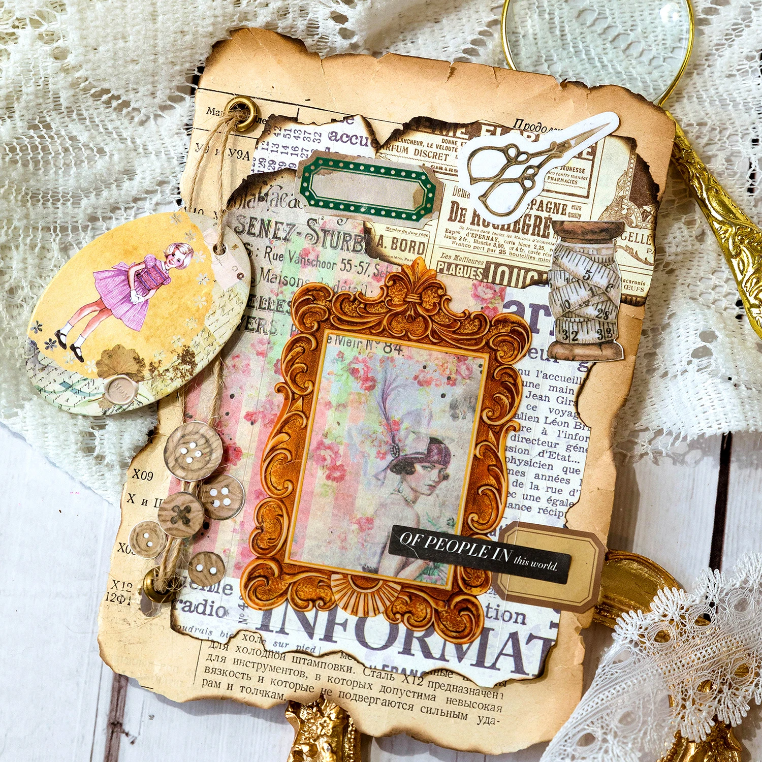 Vintage Border Sticker Pack — 85 Pieces for Junk Journals & Scrapbooking - Image 5