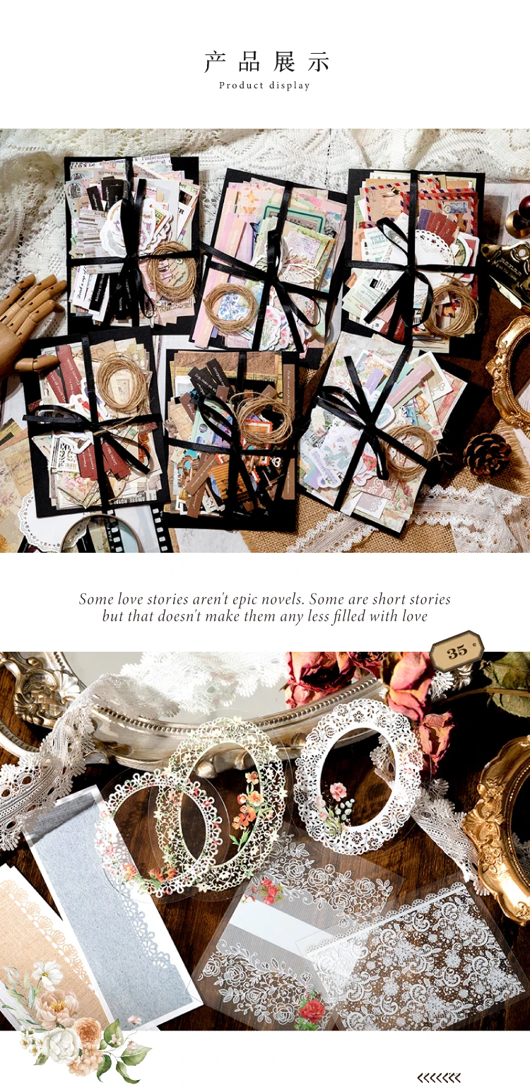 85 pcs Large quantity Vintage border sticker DIY Decorative paper Scrapbooking Material handmade Junk Journal Supplies
