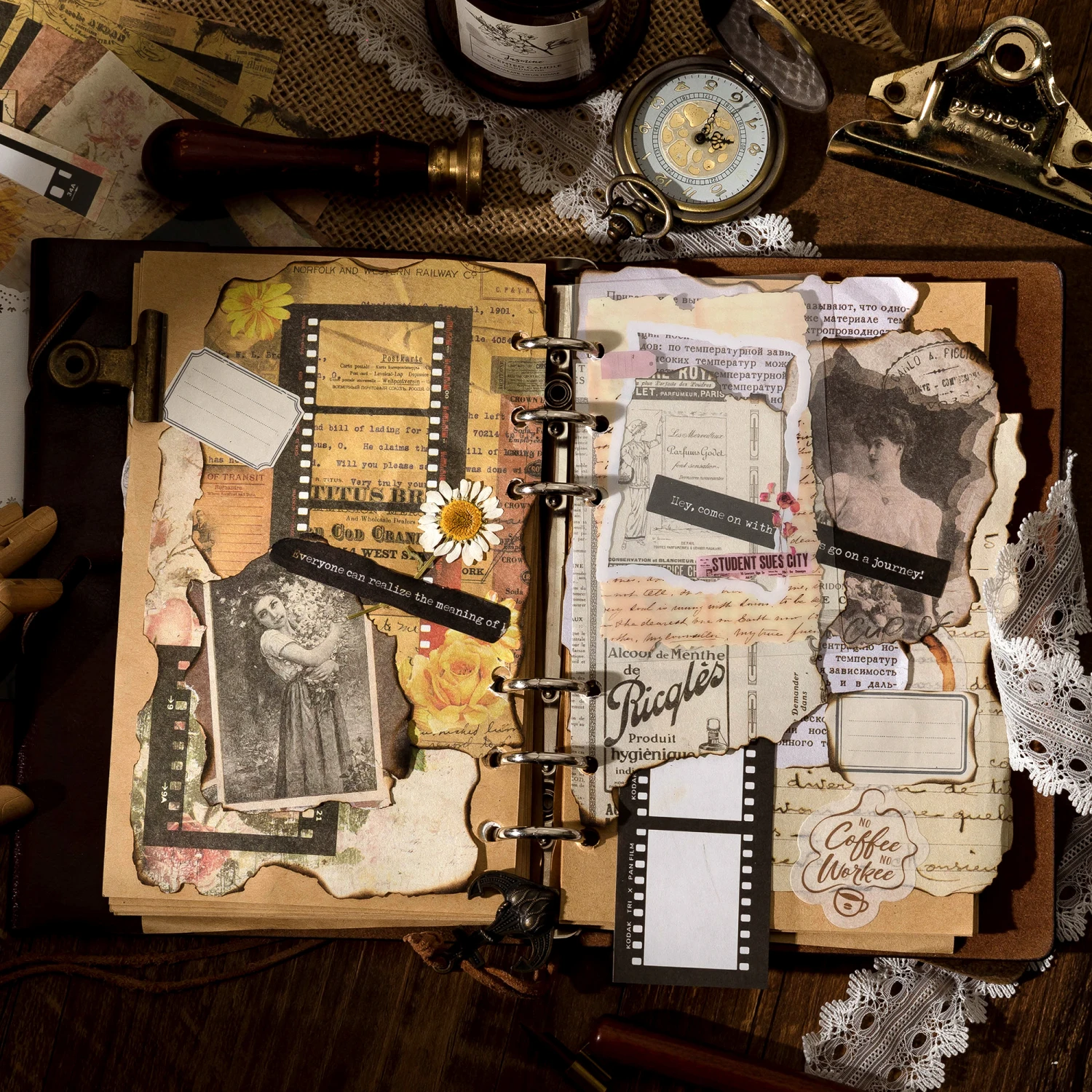 Vintage Border Sticker Pack — 85 Pieces for Junk Journals & Scrapbooking - Image 6
