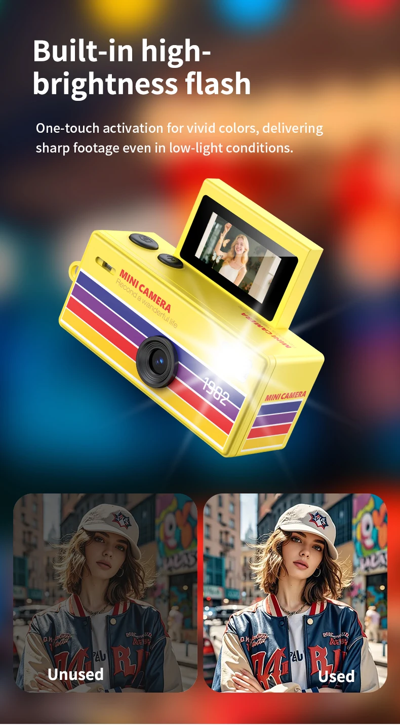 Magecam Thumb Keychain Camera 0.96inch Flip Screen Retro CCD Mini Digital Camera 720P Very Small Camcorder Video Recorder