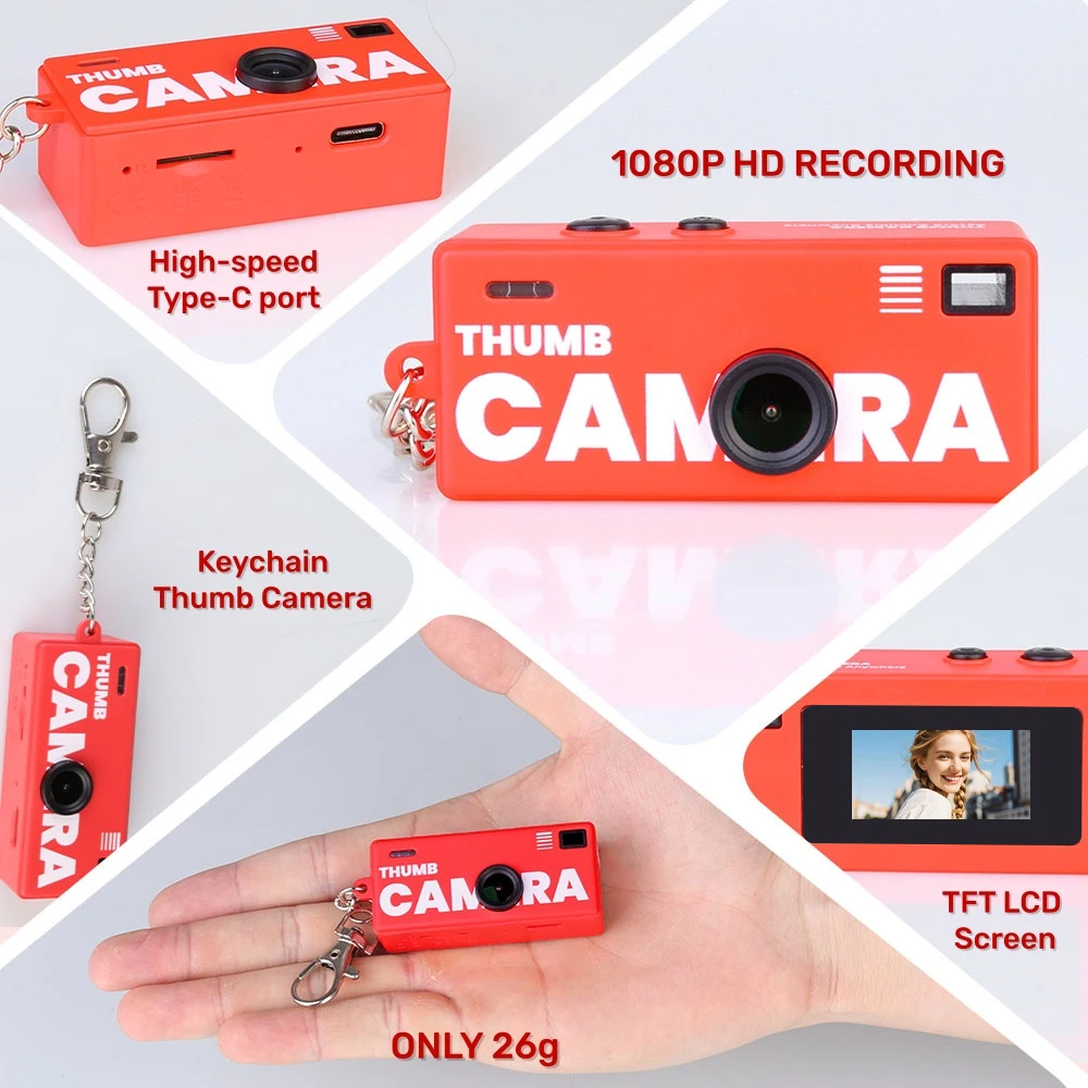 Mini Keychain Camera — Retro Thumb-Sized 1080P HD Cam - Image 5