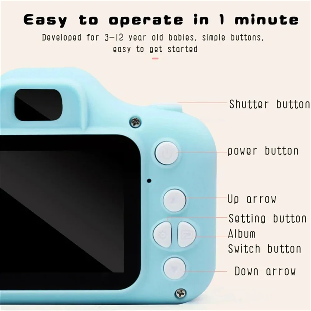 Lovely X2 Children Mini Digital Camera Can Take Pictures Video Small Camera Photography Children Birthday Gift Kids Toys for Kid