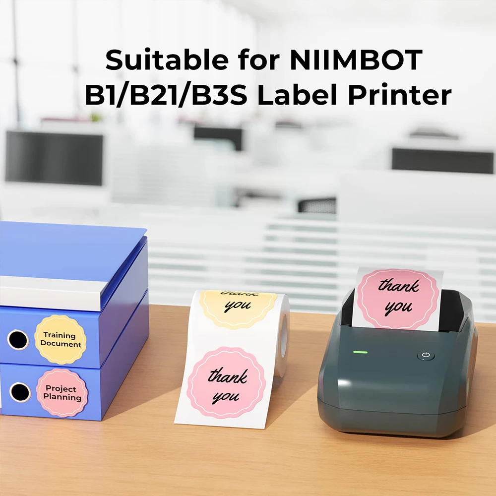 Round Label Rolls — Waterproof Refills for Niimbot Printers