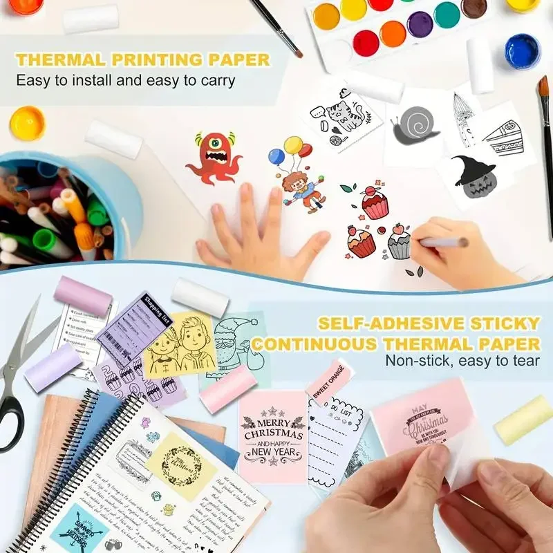 Mini Printer Colour Sticker Paper — 57mm Rolls
