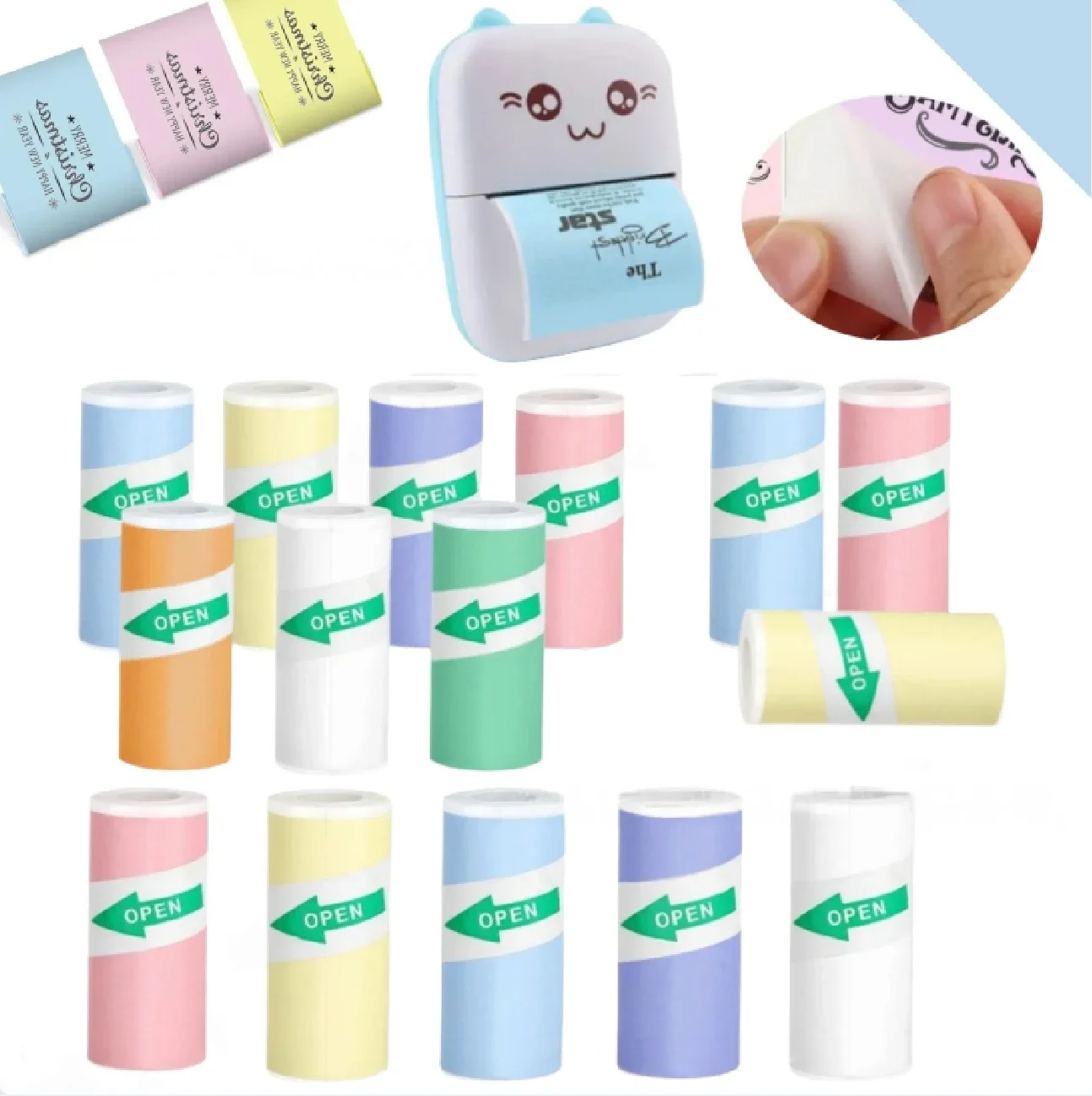 Mini Printer Colour Sticker Paper — 57mm Rolls