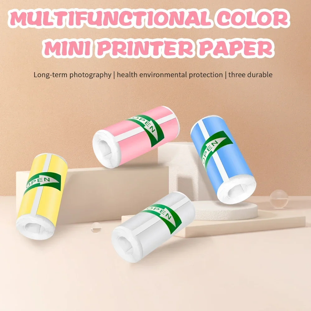 Mini Printer Colour Sticker Paper — 57mm Rolls