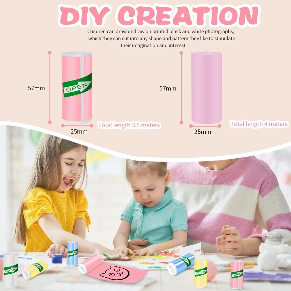 Mini Printer Colour Sticker Paper — 57mm Rolls