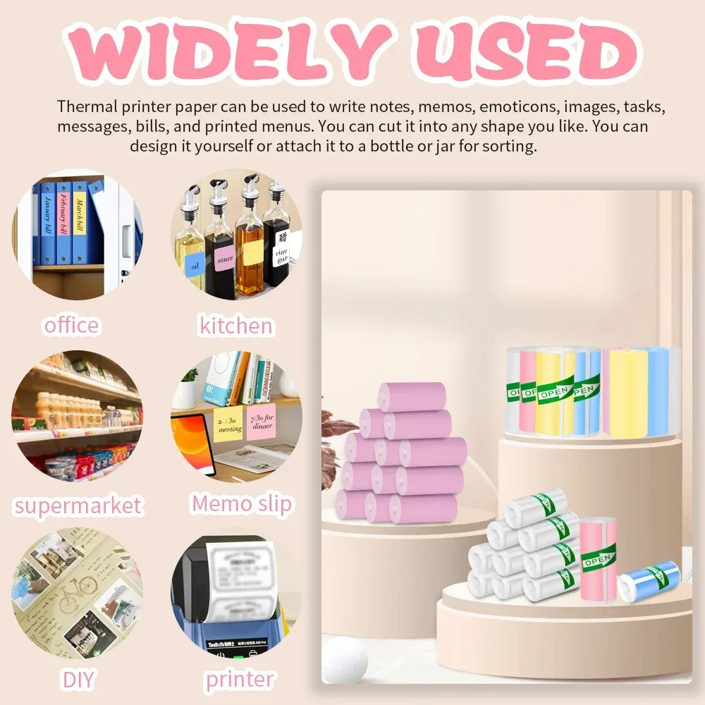 Mini Printer Colour Sticker Paper — 57mm Rolls