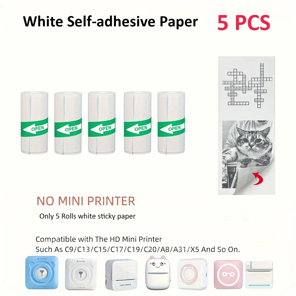 5 White Sticky