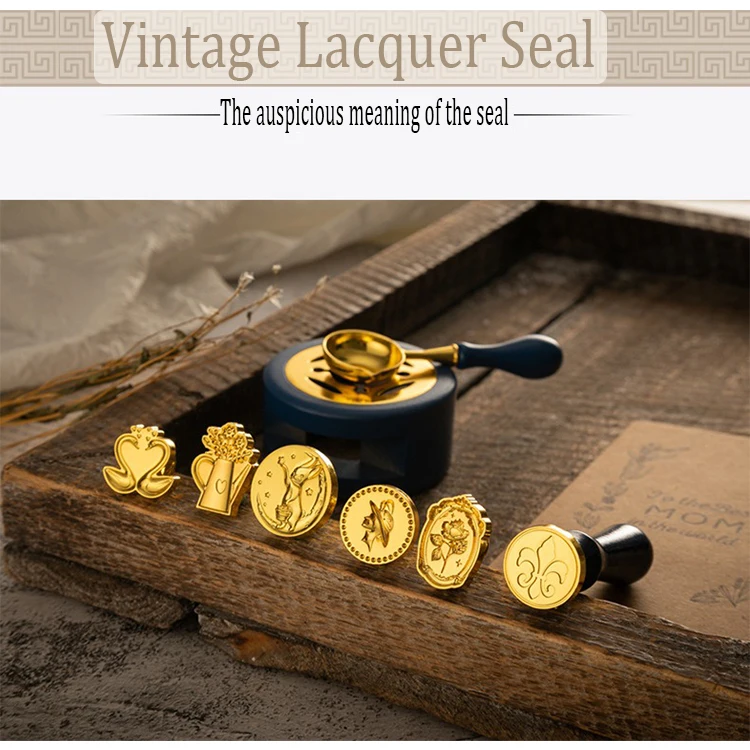 Wax Seal Stamp Set Sealing Wax Set Vintage Kit Wax Seal Stamp Wedding Waxs Seal Beads Waxs Lacquer for Seals Decorative HCS010