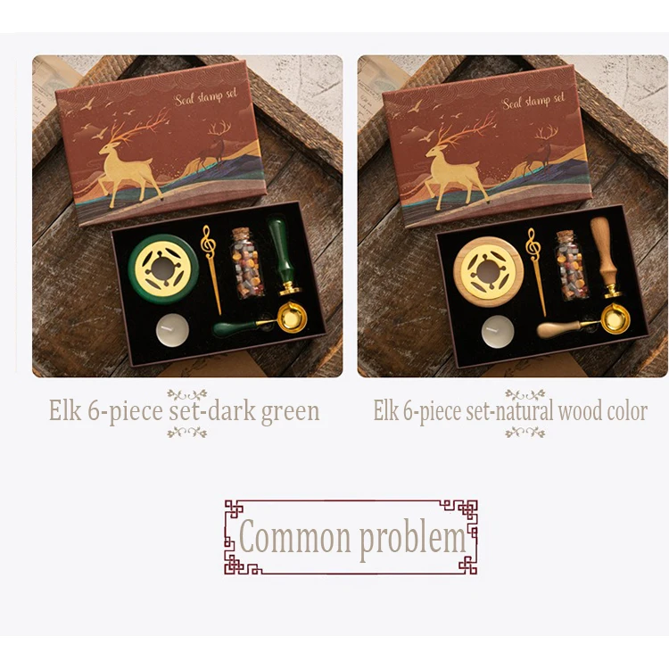 Wax Seal Stamp Set Sealing Wax Set Vintage Kit Wax Seal Stamp Wedding Waxs Seal Beads Waxs Lacquer for Seals Decorative HCS010