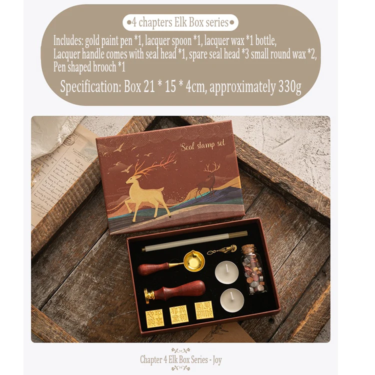 Wax Seal Stamp Set Sealing Wax Set Vintage Kit Wax Seal Stamp Wedding Waxs Seal Beads Waxs Lacquer for Seals Decorative HCS010